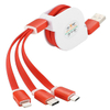 Retractable 3-in-1 Plastic Shell Data Cable Christian Gift