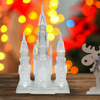 Craft Glitter LED Lighted Christmas Castle Christian Ornament 