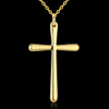 Gold Plated Jewelry Cross Christian Necklace For Couples