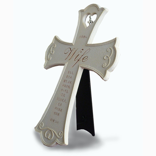 Christian Wife Resin Cross Modeling Crafts Desktop Decor 