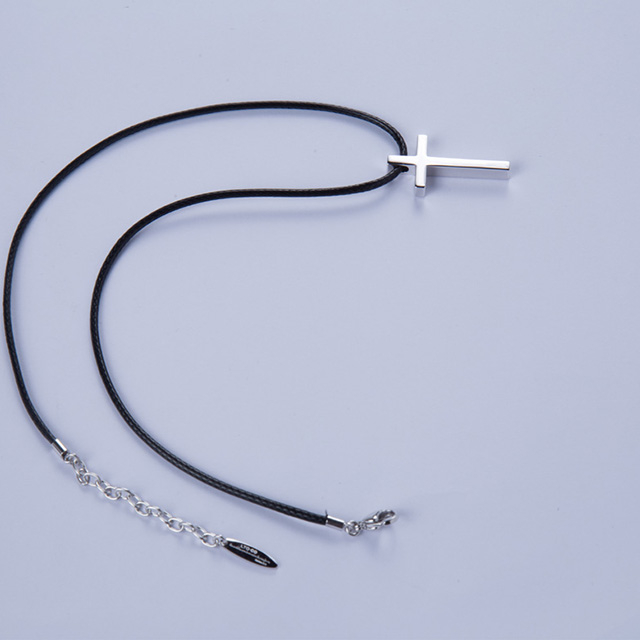 Fashion Stainless Steel Plated Gold Cross Christian Necklace 