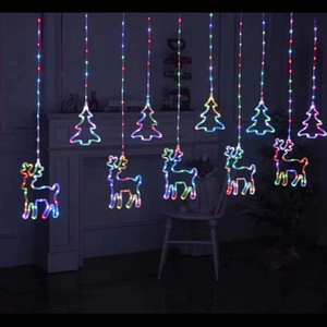 Christmas Trees And Reindeer Christian Gift Hanging Light 