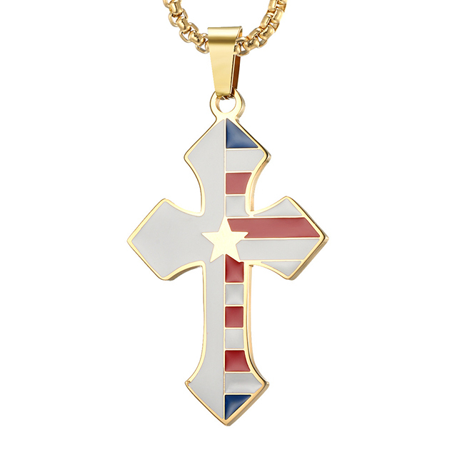 Best Friend Gift Jewelry Stainless Cross Christian Necklace