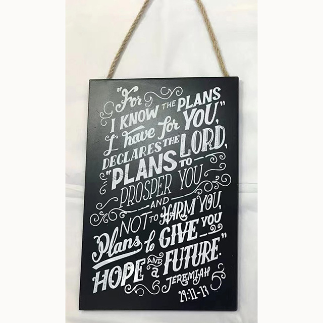 Customizable Text Home Chalkboard Hanging Decorative Christian Gifts