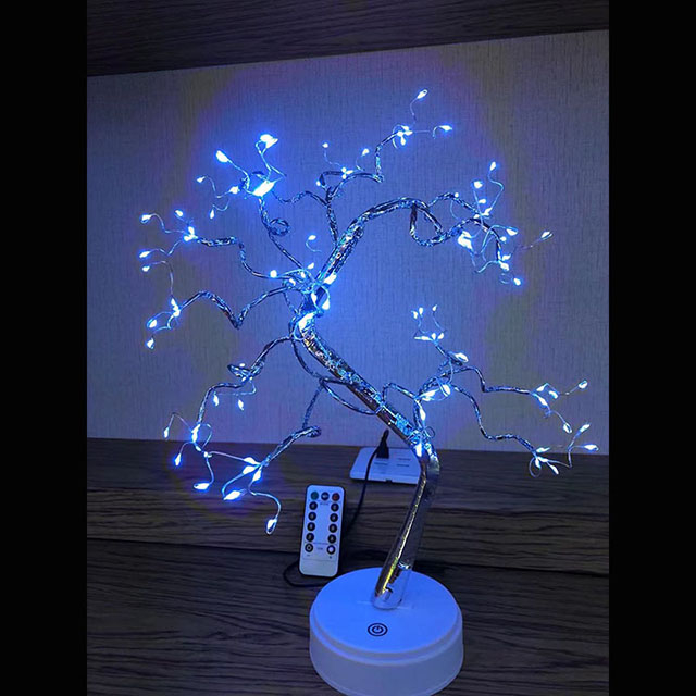 Silver Branch Colored Light Tree Lamp Christian Product 